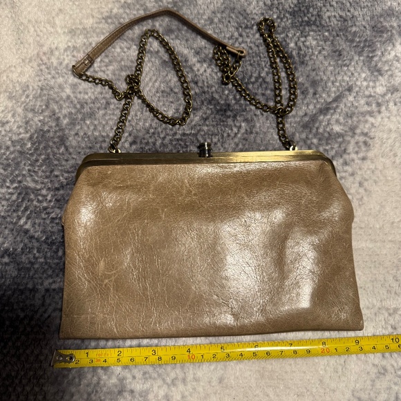 Vintage HOBO International Lauren In Natural Clutch Wallet 100% Genuine Leather - Picture 1 of 16